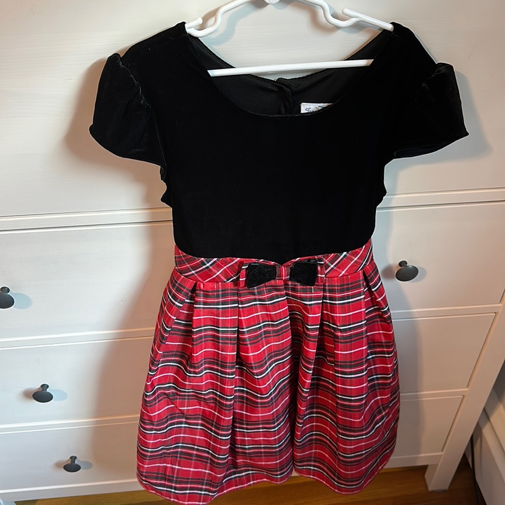 Jona Michelle Christmas/Winter Dress red + black size 8